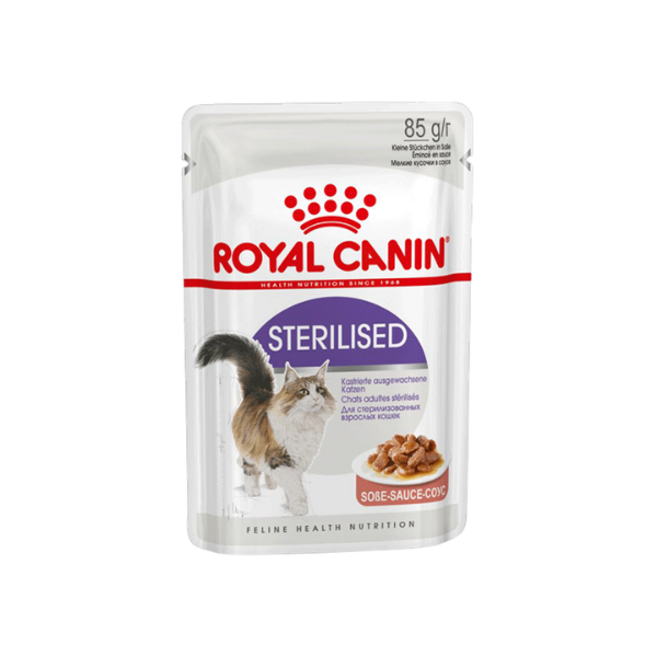 Untitled design - 2025-09-01T134235.067 پوچ گربه عقیم شده رویال کنین Royal Canin Sterilised وزن 85 گرم