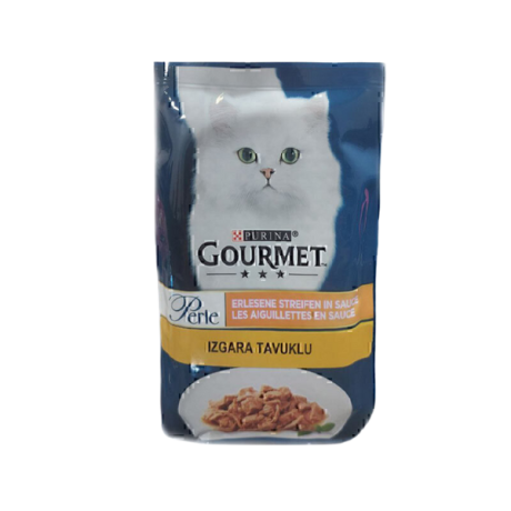 پوچ گربه گورمت با طعم مرغ Gourmet Perle Chicken وزن 85 گرم
