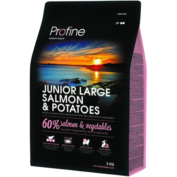 پروفاین جونیور لارج سالمون و سیب زمینی 3 کیلوگرم