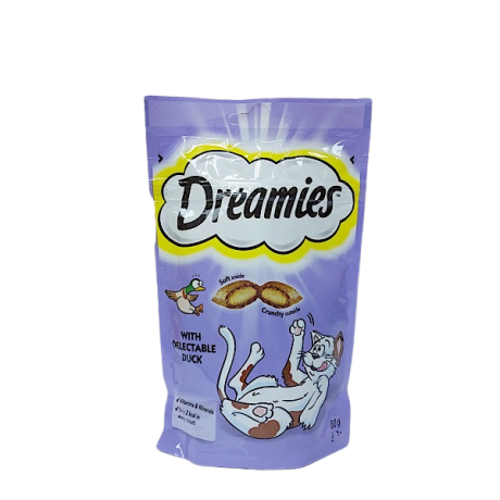 خرید تشویقی بیسکوییتی گربه دریمیز با طعم اردک(DREAMIES)