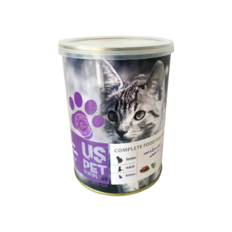 کنسرو مخصوص بچه گربه، حاوی مرغ و سیب، 400 گرمی، یو اس پت