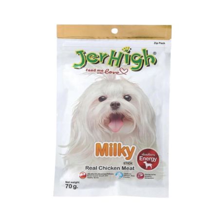 تشویقی سگ جرهای مدل Chicken Milky وزن 70 گرم