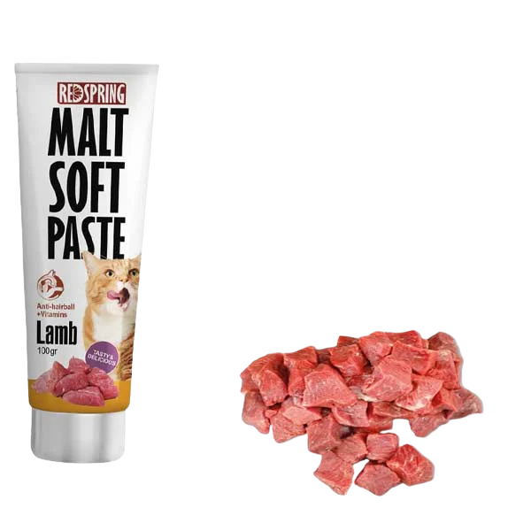 خمیر مالت گربه رد اسپرینگ با طعم بره 100gr