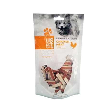 تشویقی ساندویچی سگ یو اس پت با طعم مرغ US Pet Chicken Meat وزن 100 گرم