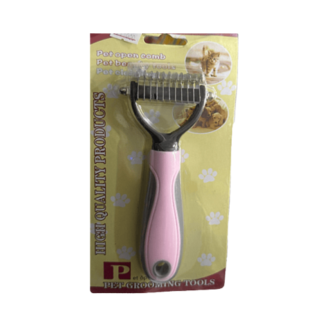 شانه گره بازکن دو طرفه سگ و گربه با دسته ژلاتینی