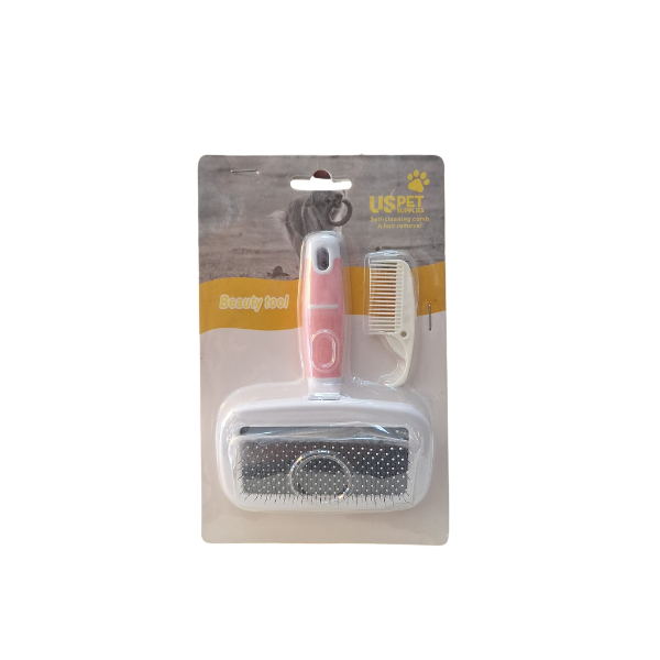 برس موی یک طرفه همراه شانه سگ و گربه و جوندگان (سایز L ، M ، S) چانگ لیر