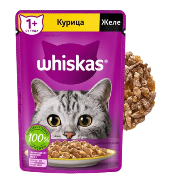 Untitled design - 2025-09-05T132556.903 پوچ گربه ویسکاس طعم مرغ در سس