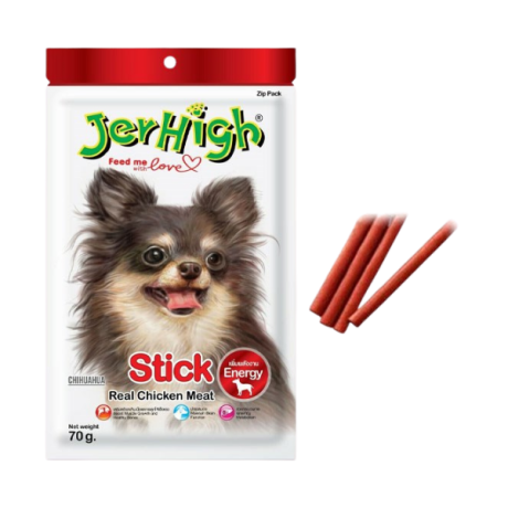 تشویقی سگ با طعم استیک مرغ 70 گرمی جرهای (jerhigh)