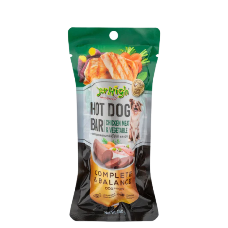 تشویقی سوسیس هات داگ جرهای با طعم مرغ و سبزیجات