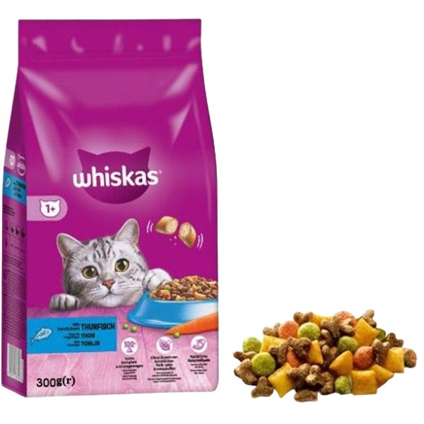 Untitled design (52) غذای خشک مغزدار ویسکاس طعم ماهی 300 گرمی