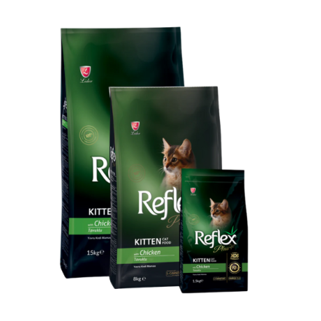 غذای خشک بچه گربه رفلکس پلاس Reflex Plus Chicken Kitten وزن 15 کیلوگرم