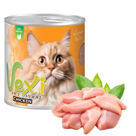 کنسرو پته ای گربه وکسی طعم گوشت مرغ 800 گرمی