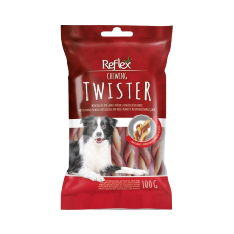 غذای تشویقی سگ رفلکس مدل TWISTER وزن 100 گرم