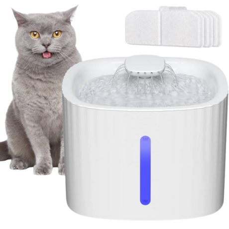 آبخوری اتوماتیک سفید رنگ چراغ دار ۳ لیتری pet water fountain