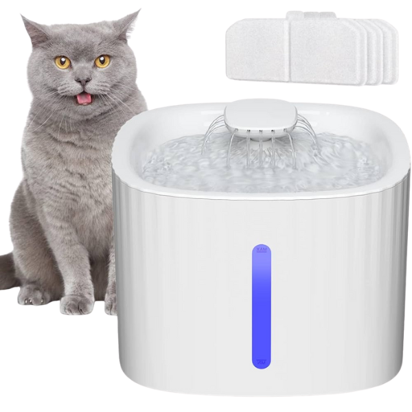 آبخوری اتوماتیک سفید رنگ چراغ دار ۳ لیتری pet water fountain