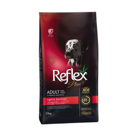غذای سگ عقیم شده (استرلایز) رفلکس پلاس باطعم بره و برنج_15kg