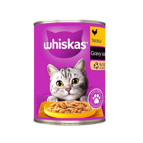 کنسرو گربه ویسکاس با طعم مرغ وزن 400 گرم