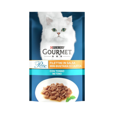 پوچ گربه گورمت با طعم ماهی تن Gourmet Perle Tuna وزن 85 گرم