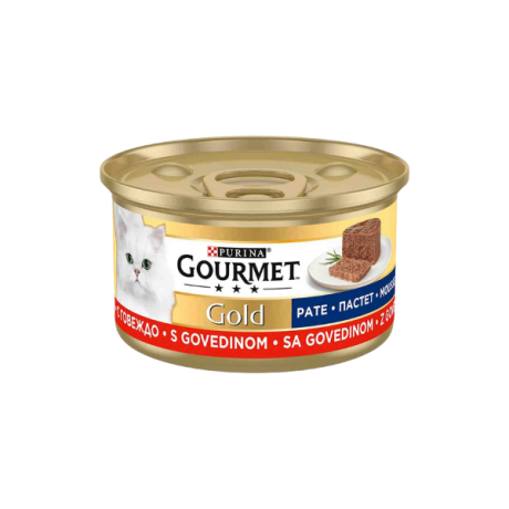 کنسرو گربه گورمت پته ای طعم گوشت گاو 85 گرم (ترکیه)