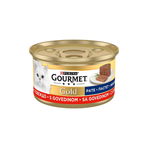 Untitled design (89) کنسرو گربه گورمت پته ای طعم گوشت گاو 85 گرم (ترکیه)