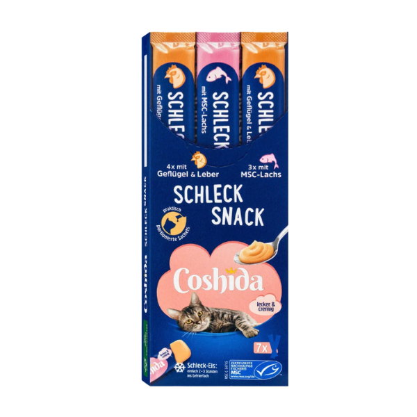 بستنی گربه کوشیدا مدل Salmon & Poultry & Liver بسته 7 عددی