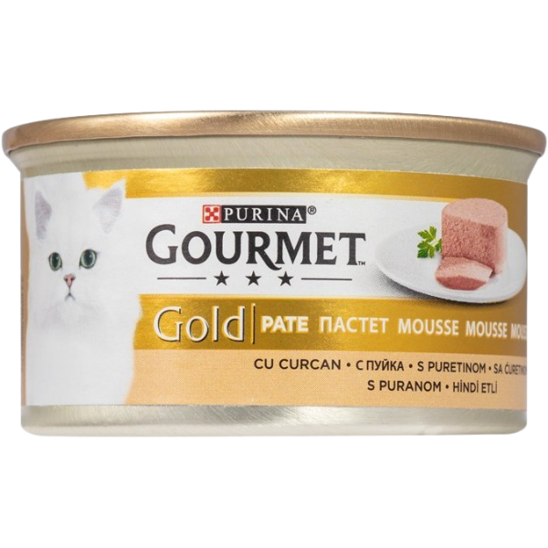 کنسرو گربه گورمت مدل پته ای طعم بوقلمون 85 گرم (