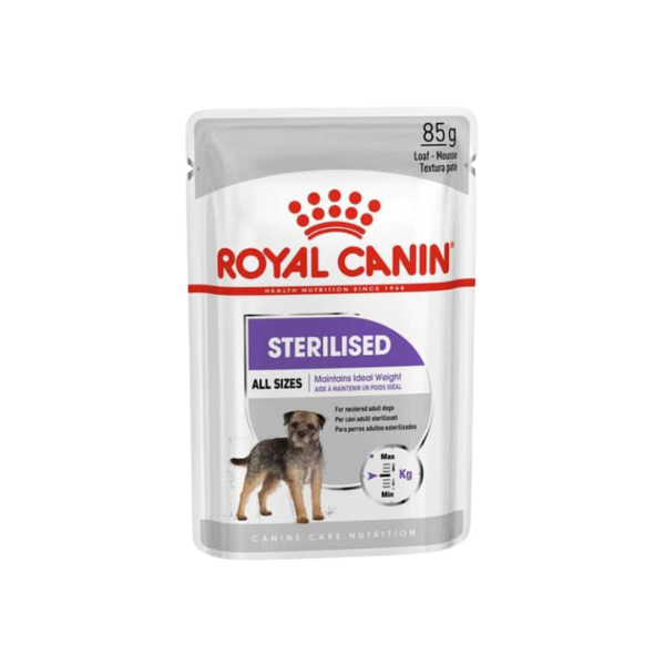 Untitled design (99) پوچ سگ عقیم شده رویال کنین استرلایز Royal Canin Sterilised وزن 85 گرم
