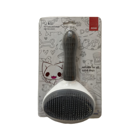 برس حیوانات یک طرفه کلین پت با دکمه تخلیه مو سایز بزرگ