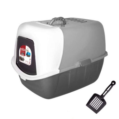 ظرف خاک گربه مسقف مدل جورج به همراه بیلچه