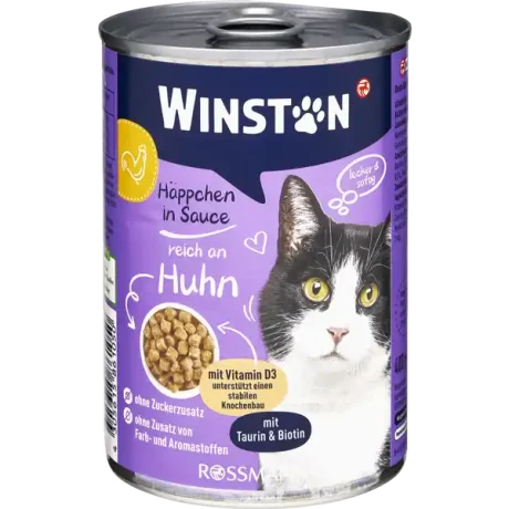 کنسرو گربه وینستون مرغ در سس 400 گرمی