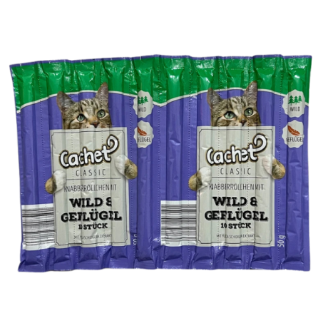 اسنک تشویقی گربه کچت مدل wild and Geflugel بسته 10 عددی
