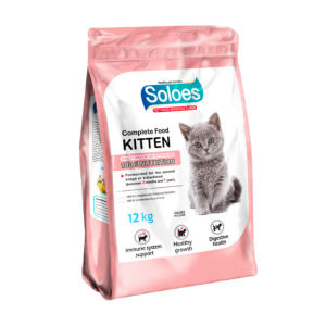 غذای خشک بچه گربه سولواس با طعم ماهی Soloes Complete Food Kitten With Chicken وزن 12 کیلوگرم